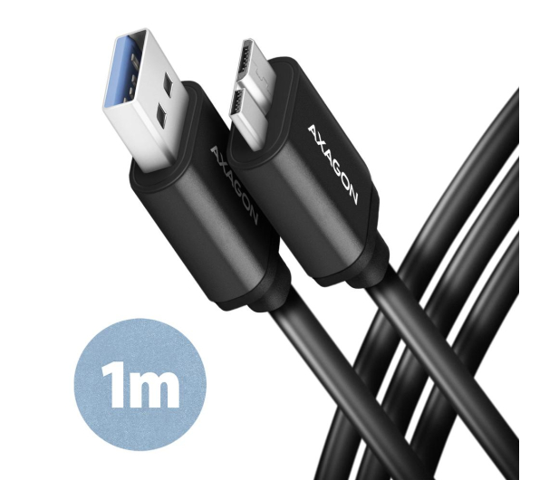 Axagon Kabel BUMM3-AM10AB SPEED Micro-B USB - USB-A 3.2 Gen 1 1 m - 1485429 - zdjęcie 3